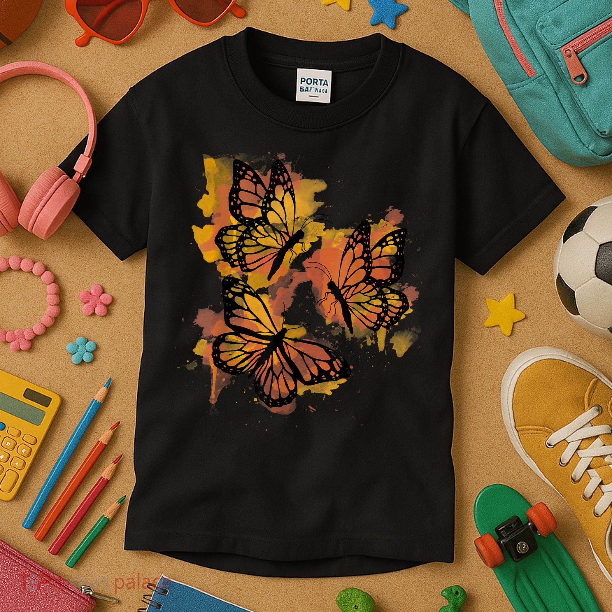 Monarch Butterfly Colourful Butterfly Kids T-Shirt