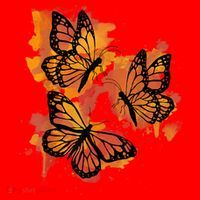 Monarch Butterfly Colourful Butterfly Santa Hat thumb 1