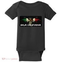 Mexicali Baja California Mexico License Plate Aesthetic Baby Bodysuit thumb 0