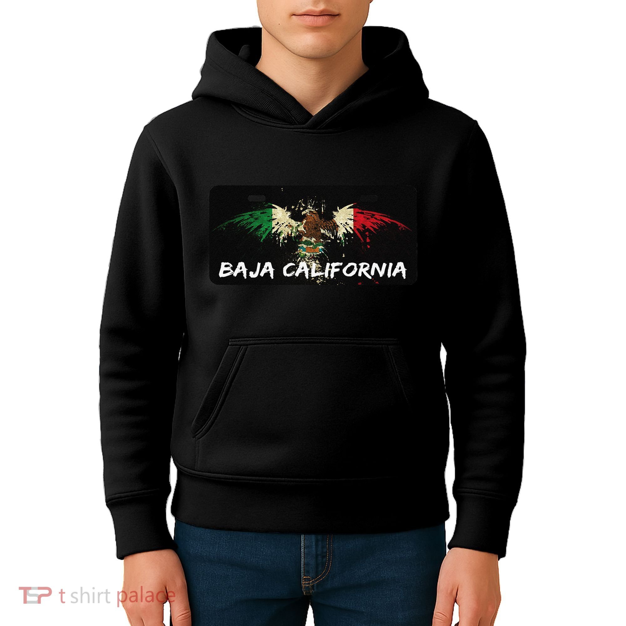 Mexicali Baja California Mexico License Plate Aesthetic Kids Hoodie