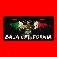 Mexicali Baja California Mexico License Plate Aesthetic Santa Hat thumb 1