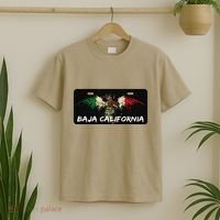 Mexicali Baja California Mexico License Plate Aesthetic T-Shirt thumb 2
