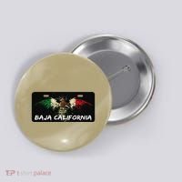 Mexicali Baja California Mexico License Plate Aesthetic Button thumb 0