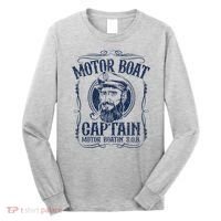 Motor Boat Captain Funny Pontoon Boating Boatin Lake Long Sleeve Shirt thumb 0