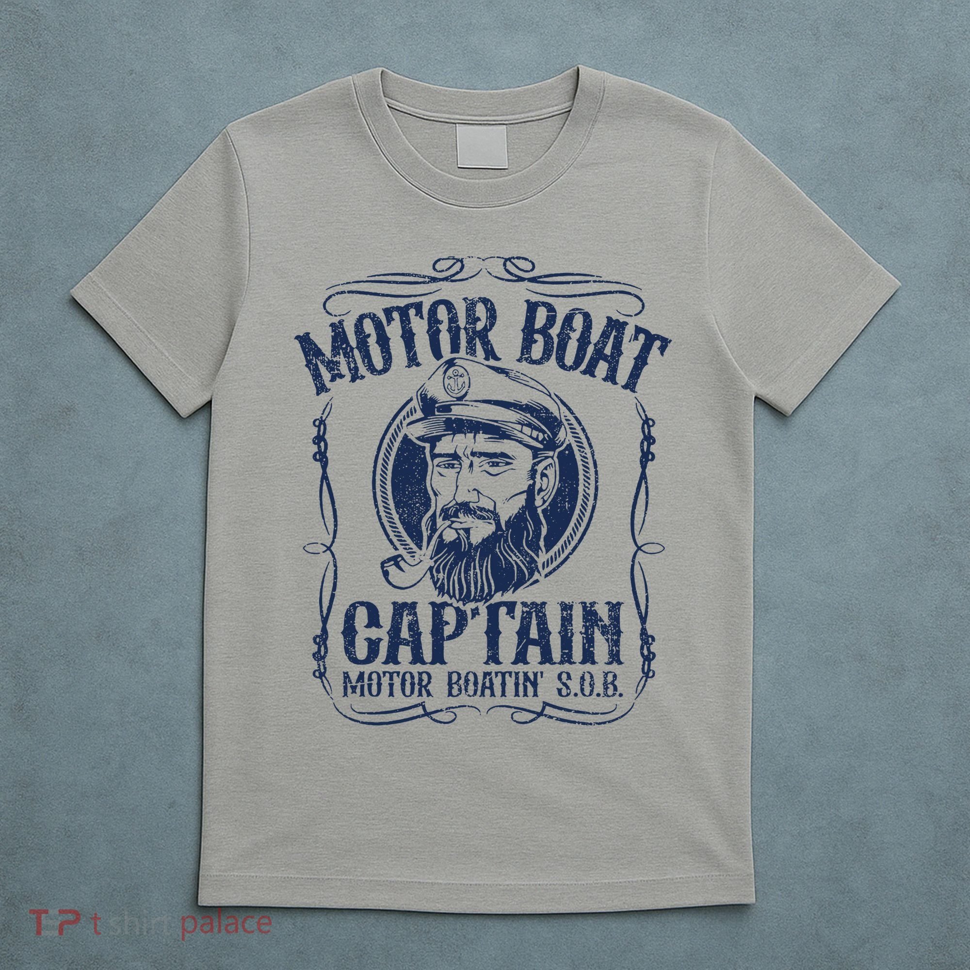 Motor Boat Captain Funny Pontoon Boating Boatin Lake T-Shirt