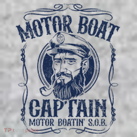 Motor Boat Captain Funny Pontoon Boating Boatin Lake T-Shirt thumb 7