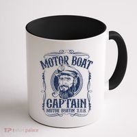 Motor Boat Captain Funny Pontoon Boating Boatin Lake Coffee Mug thumb 1