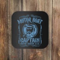 Motor Boat Captain Funny Pontoon Boating Boatin Lake Coaster thumb 0