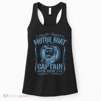 Motor Boat Captain Funny Pontoon Boating Boatin Lake Women's Tank Top thumb 0