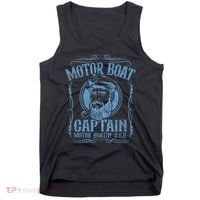 Motor Boat Captain Funny Pontoon Boating Boatin Lake Tank Top thumb 0