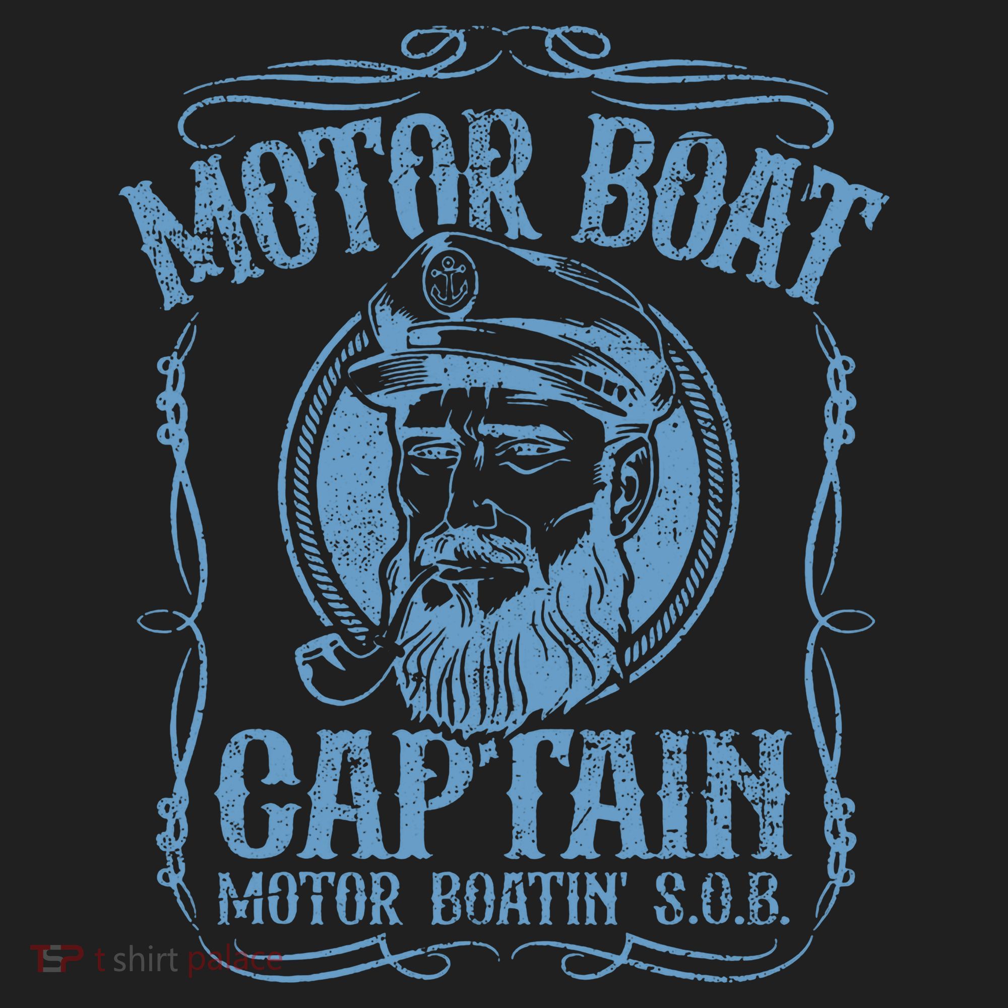 Motor Boat Captain Funny Pontoon Boating Boatin Lake Golf Towel