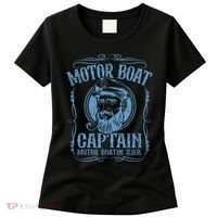 Motor Boat Captain Funny Pontoon Boating Boatin Lake Women's T-Shirt thumb 0