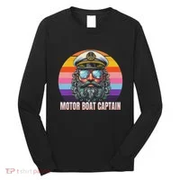 Motor Boat Captain Funny Long Sleeve Shirt thumb 0