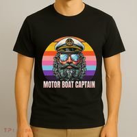 Motor Boat Captain Funny T-Shirt thumb 3