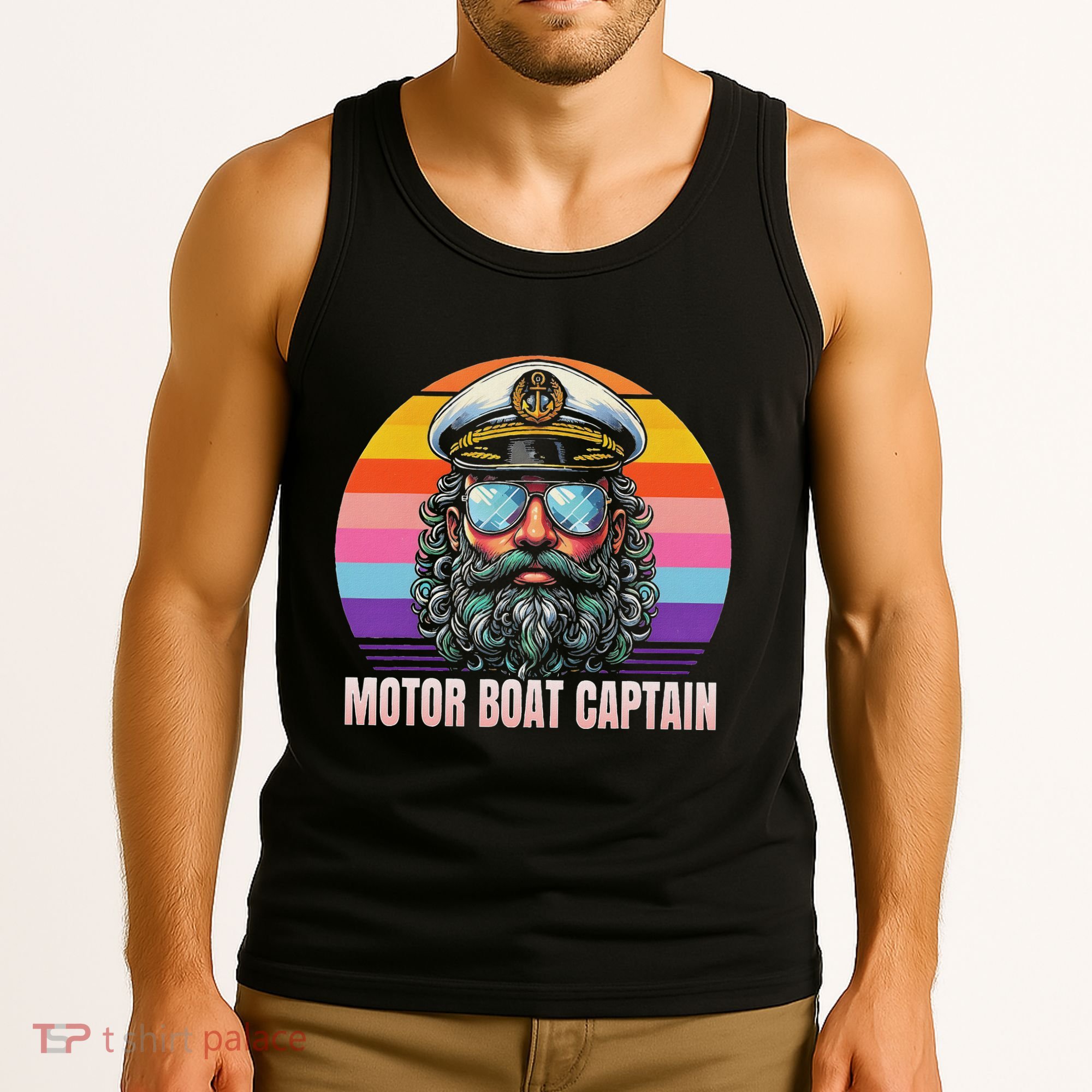 Motor Boat Captain Funny Tank Top
