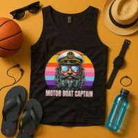 Motor Boat Captain Funny Tank Top thumb 4