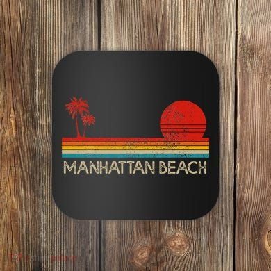 Manhattan Beach California Ca Surfer Retro Sunset Vintage Coaster