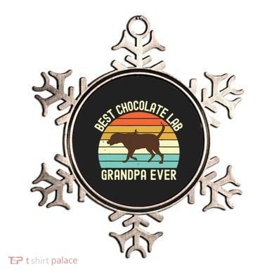 Men Best Chocolate Lab Grandpa Ever Labrador Retriever Vintage Ornament