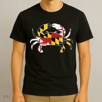 Maryland Blue Crab Vintage Maryland Flag Pride T-Shirt thumb 3