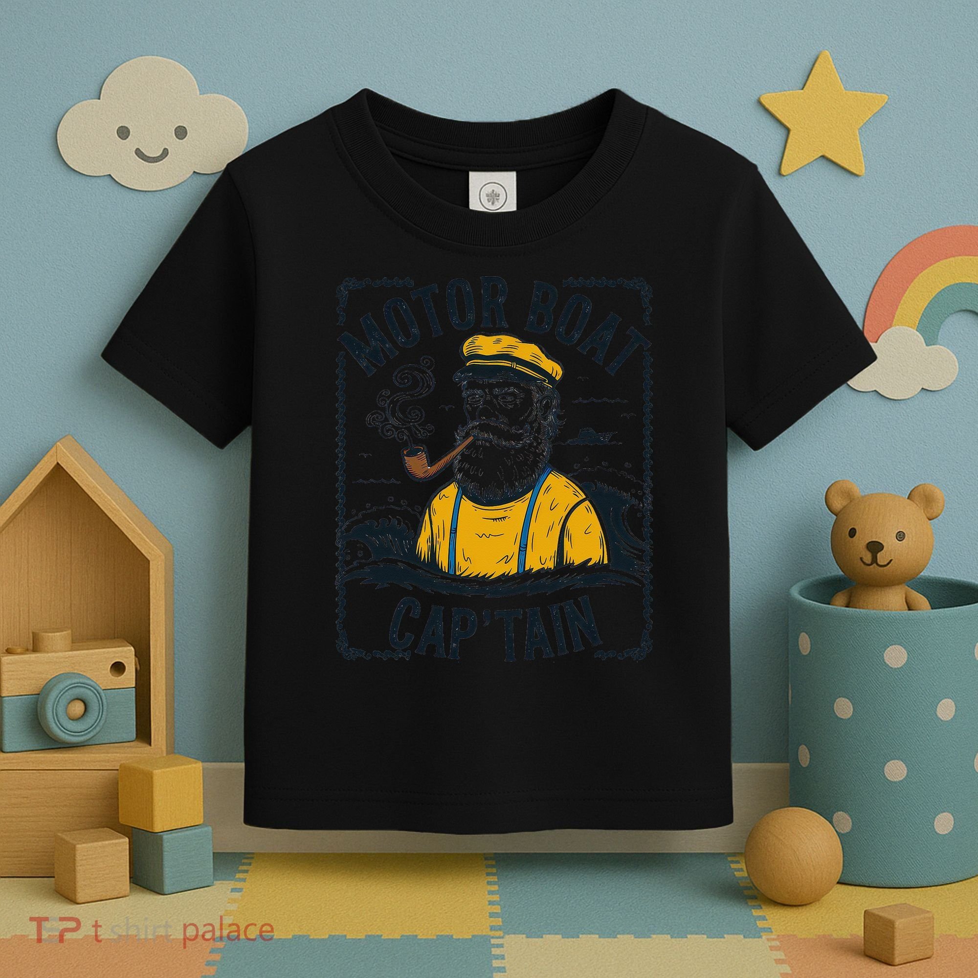 Motor Boat Captain Women Chummy Pontoon Boating Toddler T-Shirt