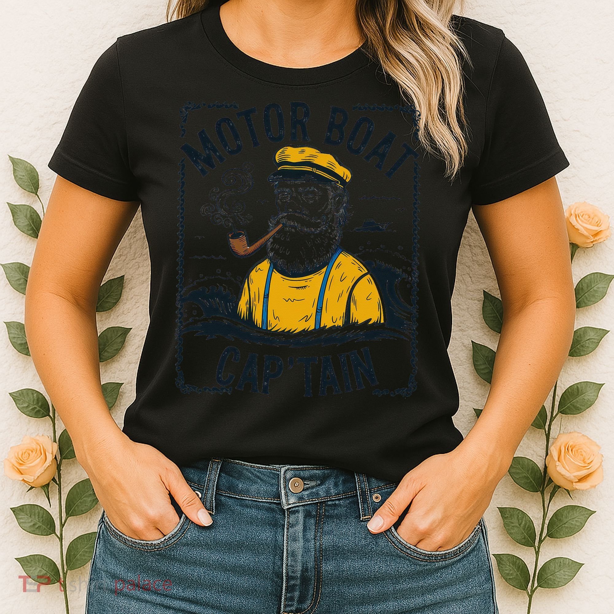 Motor Boat Captain Women Chummy Pontoon Boating Women's T-Shirt