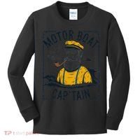 Motor Boat Captain Women Chummy Pontoon Boating Kids Long Sleeve Shirt thumb 0
