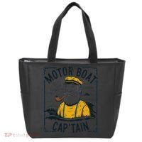 Motor Boat Captain Women Chummy Pontoon Boating Tote Bag thumb 0