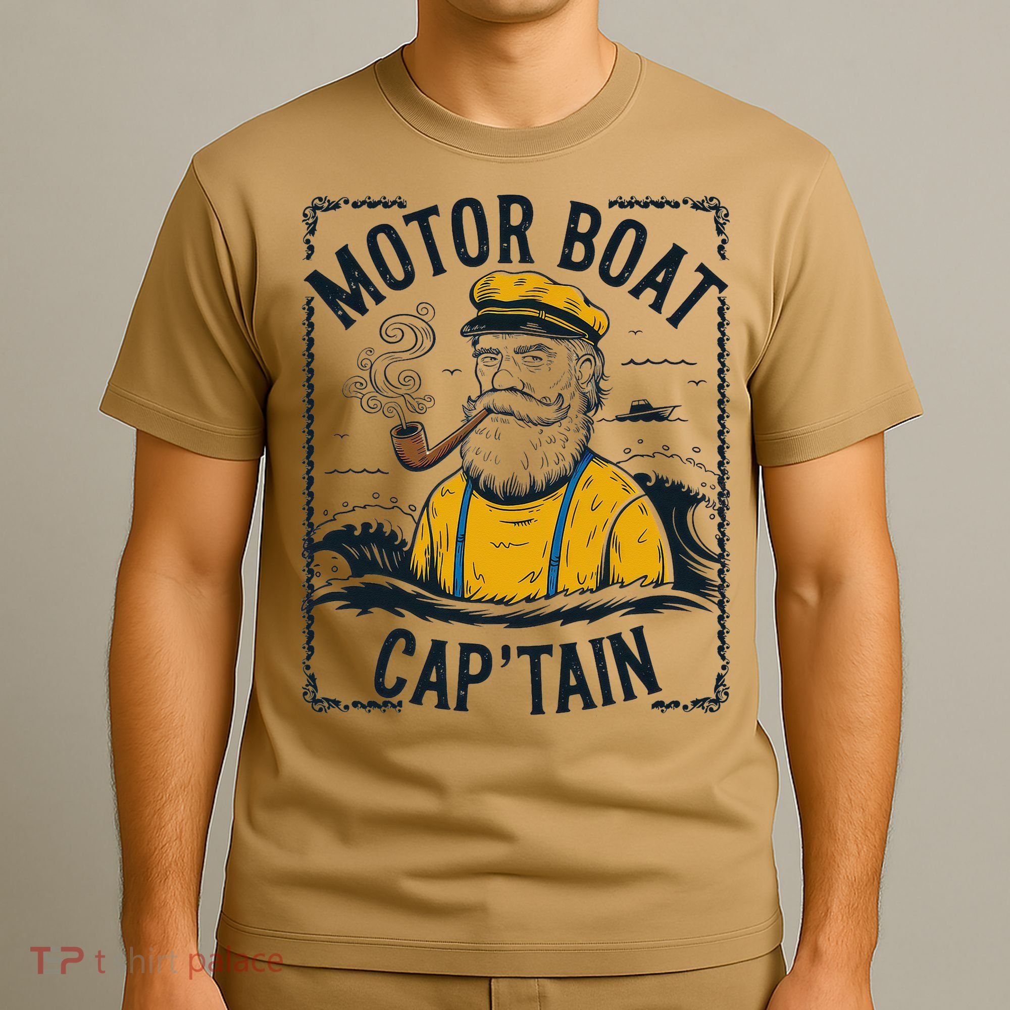 Motor Boat Captain Women Chummy Pontoon Boating T-Shirt