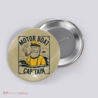 Motor Boat Captain Women Chummy Pontoon Boating Button thumb 0