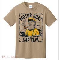 Motor Boat Captain Women Chummy Pontoon Boating Kids T-Shirt thumb 0