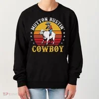 Mutton Busting Cowboy Riding Mutton Buster Rodeo Women's Sweatshirt thumb 0