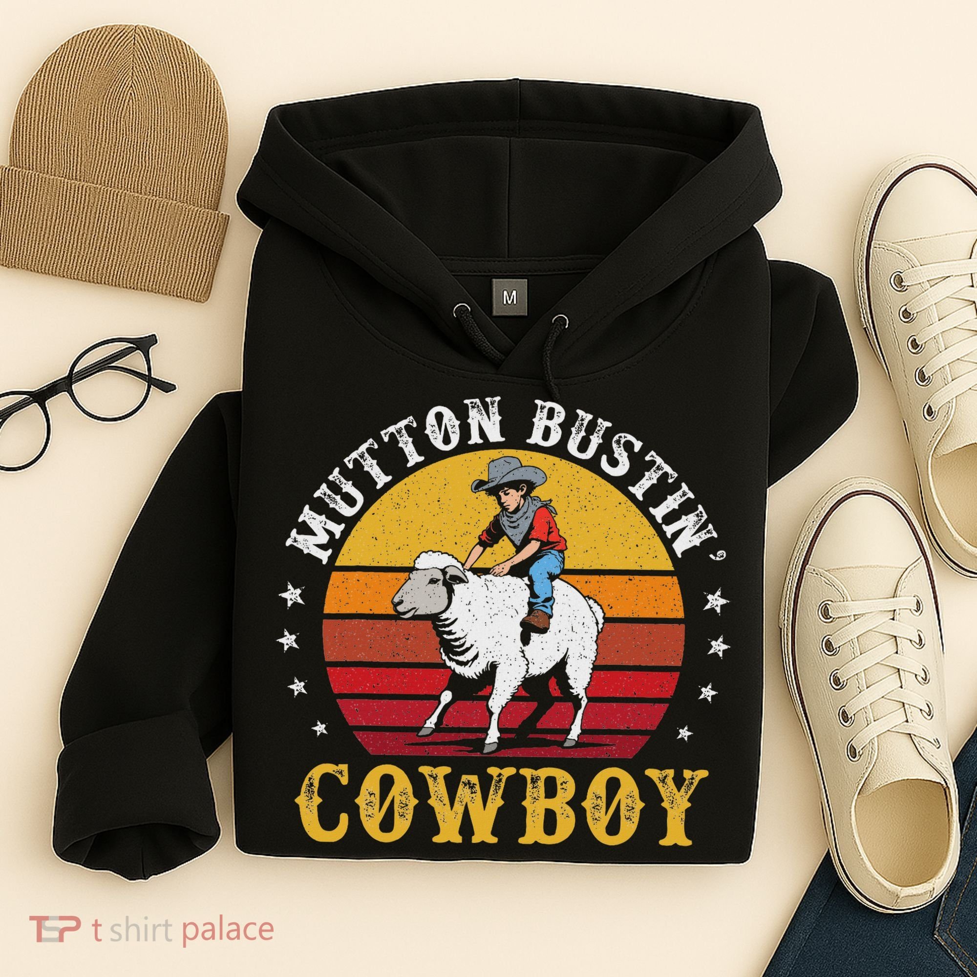 Mutton Busting Cowboy Riding Mutton Buster Rodeo Hoodie