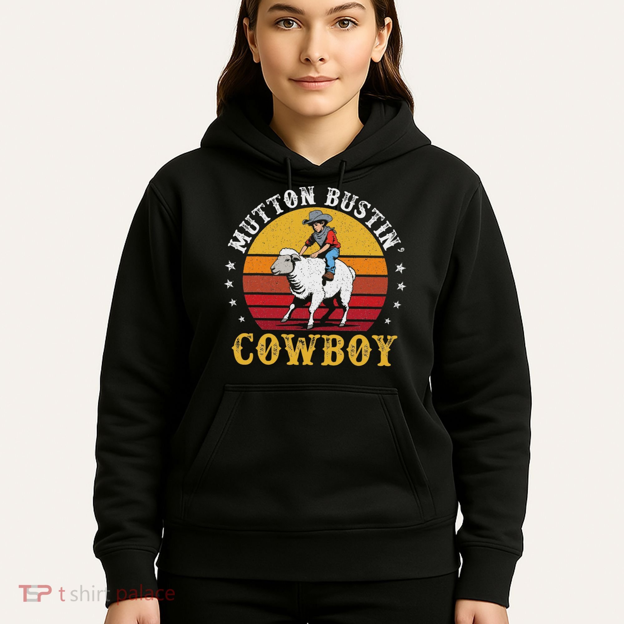 Mutton Busting Cowboy Riding Mutton Buster Rodeo Hoodie