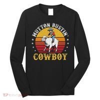 Mutton Busting Cowboy Riding Mutton Buster Rodeo Long Sleeve Shirt thumb 0