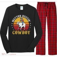 Mutton Busting Cowboy Riding Mutton Buster Rodeo Long Sleeve Pajama Set thumb 0