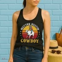 Mutton Busting Cowboy Riding Mutton Buster Rodeo Women's Tank Top thumb 2