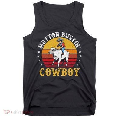 Mutton Busting Cowboy Riding Mutton Buster Rodeo Tank Top