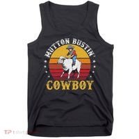 Mutton Busting Cowboy Riding Mutton Buster Rodeo Tank Top thumb 0