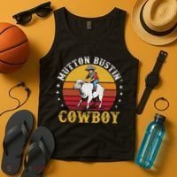 Mutton Busting Cowboy Riding Mutton Buster Rodeo Tank Top thumb 4