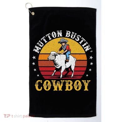 Mutton Busting Cowboy Riding Mutton Buster Rodeo Golf Towel
