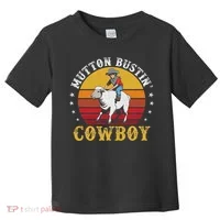 Mutton Busting Cowboy Riding Mutton Buster Rodeo Toddler T-Shirt thumb 0
