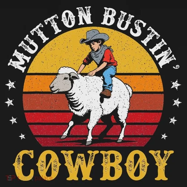 Mutton Busting Cowboy Riding Mutton Buster Rodeo Toddler T-Shirt