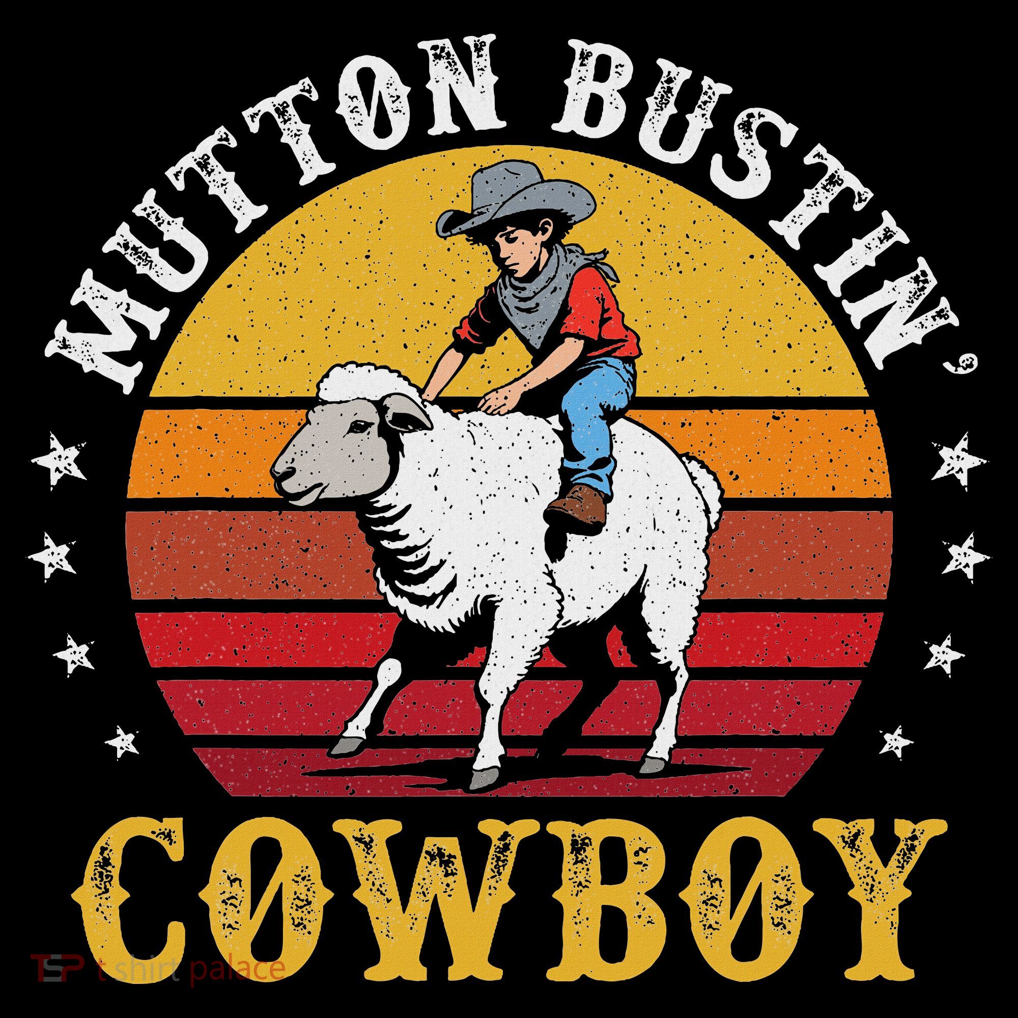 Mutton Busting Cowboy Riding Mutton Buster Rodeo Kids Long Sleeve Shirt