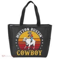 Mutton Busting Cowboy Riding Mutton Buster Rodeo Tote Bag thumb 0