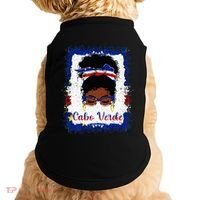 Messy Bun Cape Verdean Cabo Verde Flag Woman Girl Doggie Tank thumb 0