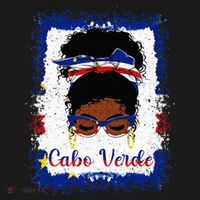 Messy Bun Cape Verdean Cabo Verde Flag Woman Girl Polo thumb 3
