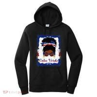 Messy Bun Cape Verdean Cabo Verde Flag Woman Girl Women's Hoodie thumb 0