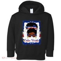 Messy Bun Cape Verdean Cabo Verde Flag Woman Girl Toddler Hoodie thumb 0