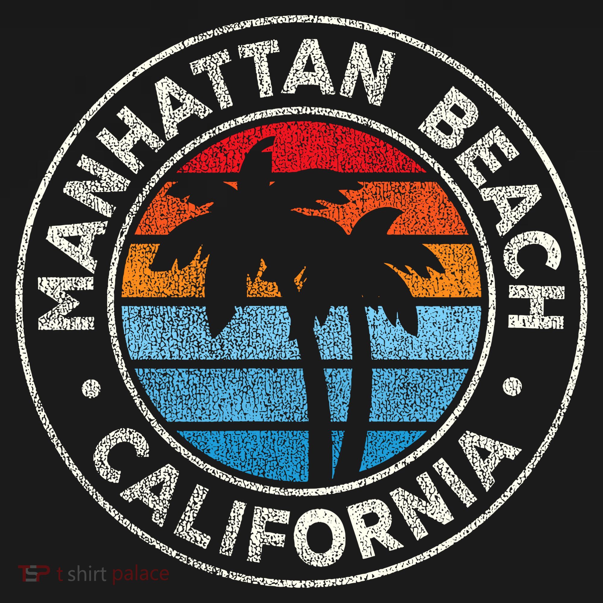 Manhattan Beach California Ca Vintage Graphic Retro 70s T-Shirt