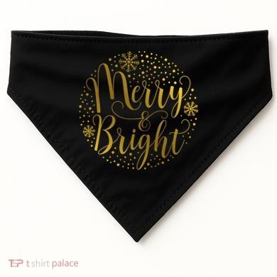 Merry & Bright Christmas Patterns USA-Made Doggie Bandana